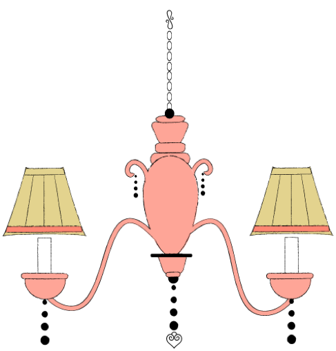 calico designed lamp